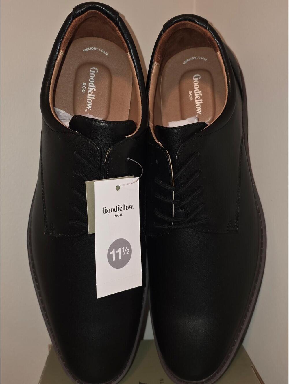 Men's Leo Dress Shoes - Goodfellow & Co -  Black - Size 11.5 - BNIB